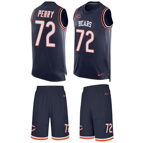 Nike Bears #72 William Perry Navy Blue Team Color Men's Stitched NFL Limited Tank Top Suit Jersey - Click Image to Close